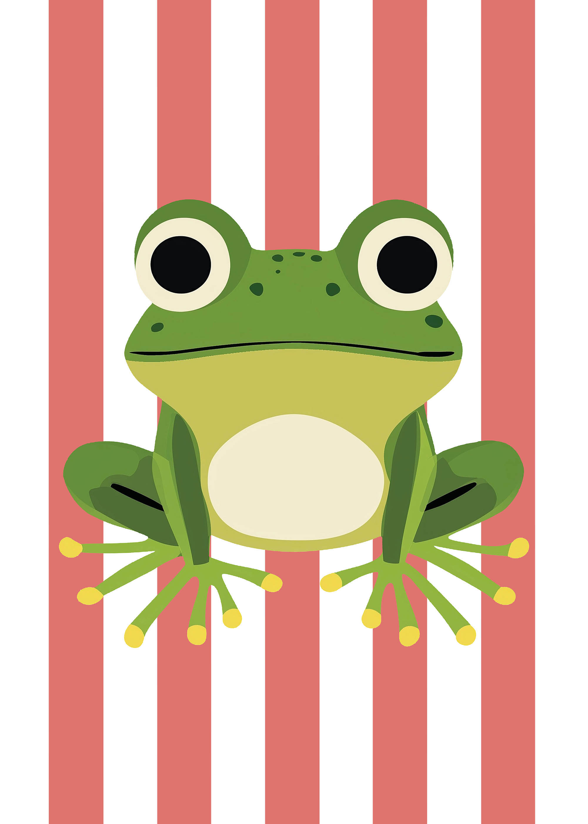 Plakat żabka dla dzieci zielona ilustracja pokój dziecięcy