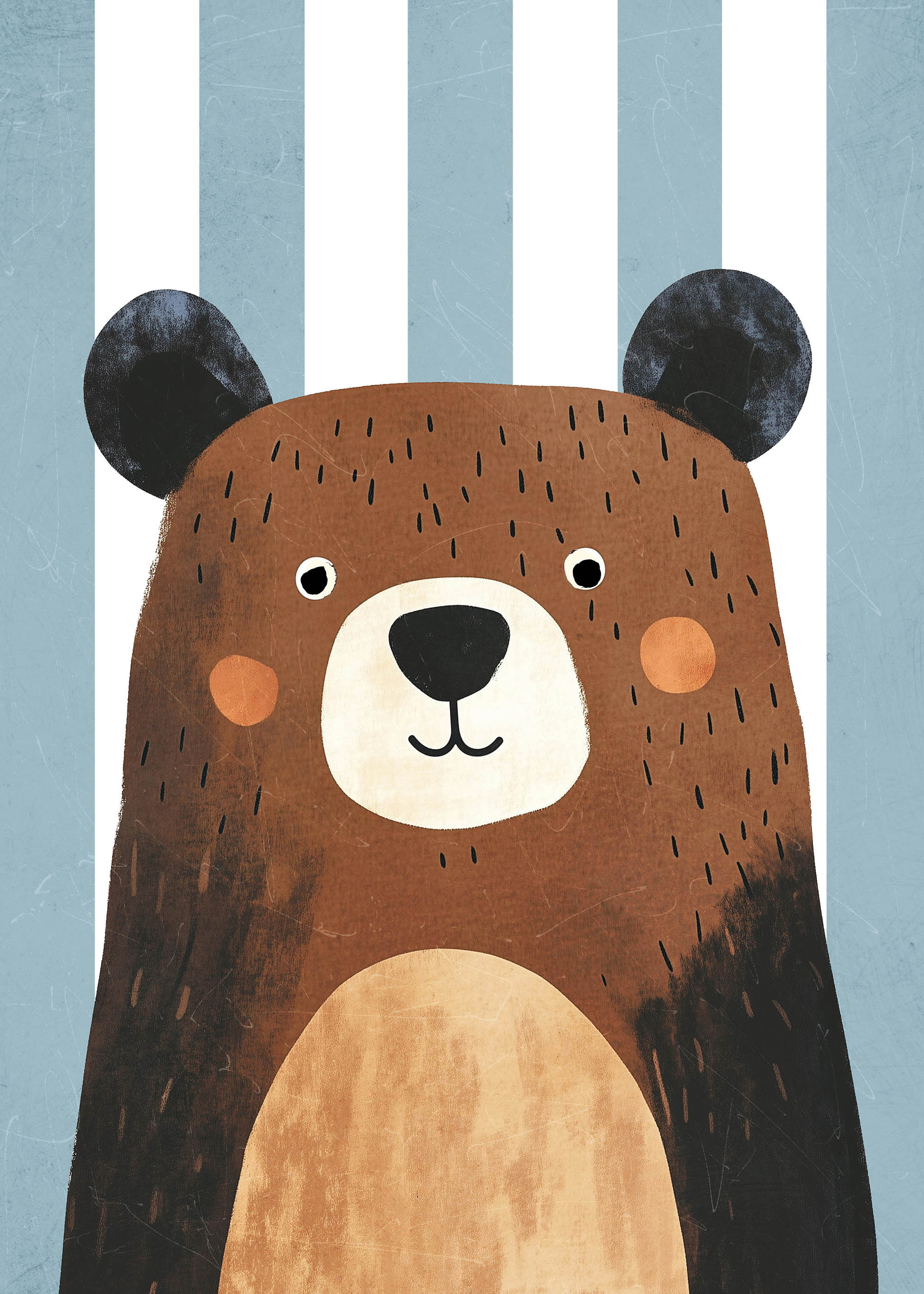 Plakat miś niedźwiedź dla dzieci pokój dziecięcy brąz