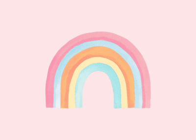 Plakat tęcza pastelowa dla dzieci pokój dziecięcy dekoracja