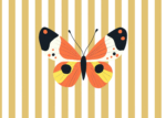 Plakat motyl dziecięcy geometryczny boho skandynawski