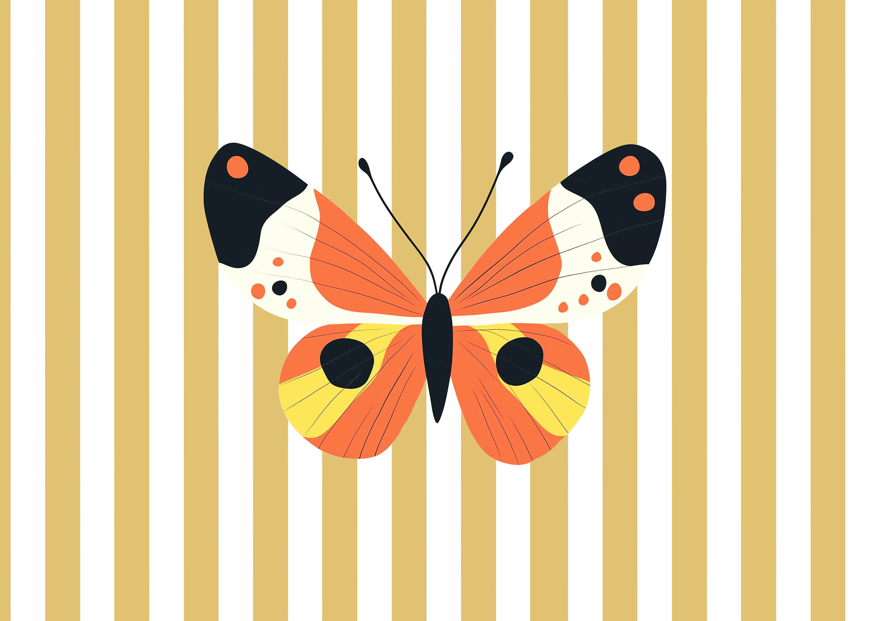 Plakat motyl dziecięcy geometryczny boho skandynawski