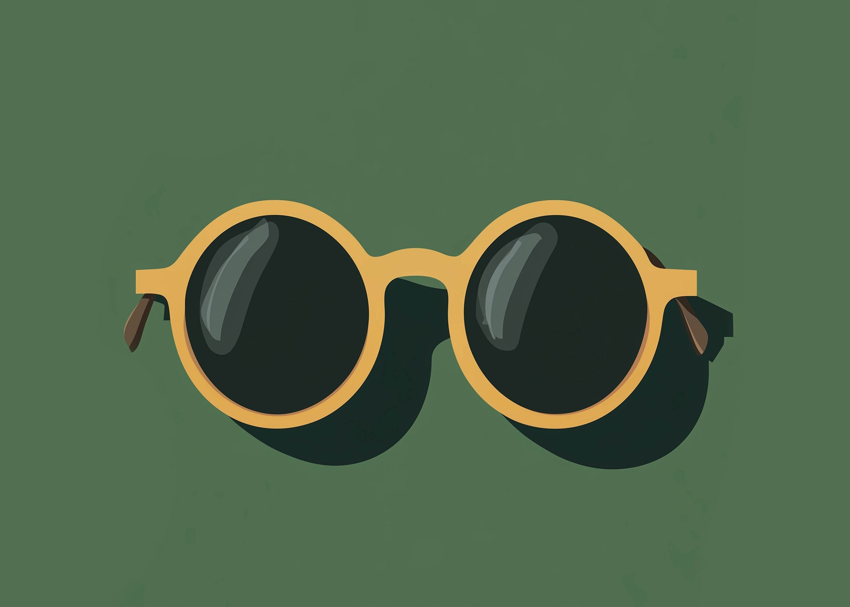 Plakat okulary przeciwsłoneczne retro zielone dla dzieci