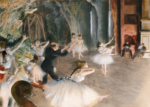 Plakat Próba baletu na scenie Edgar Degas 1874 reprodukcja