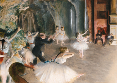 Plakat Próba baletu na scenie Edgar Degas 1874 reprodukcja