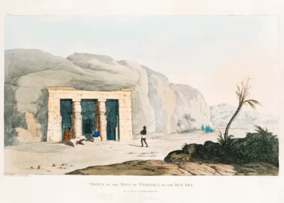Plakat Świątynia Egipska Belzoni archeologia 1820