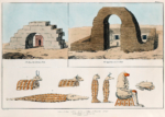 Plakat ryciny archeologiczne Belzoni Egipt 1820