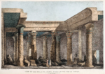 Plakat świątynia Philae Egipt Belzoni 1820 archeologia