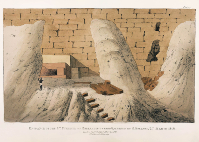 Plakat ekspedycja archeologiczna Belzoni Egipt 1820