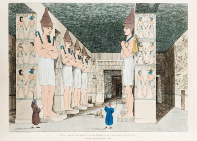 Plakat Świątynia egipska Belzoni odkrycia archeologiczne