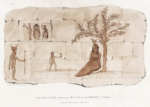 Plakat egipski relief starożytny Belzoni odkrycia 1820