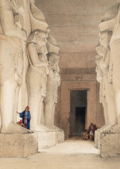 Plakat Abu Simbel David Roberts wnętrze świątyni Egipt