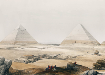 Plakat Piramidy w Gizie David Roberts Egipt