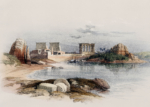Plakat Świątynia Philae Egipt David Roberts orientalizm