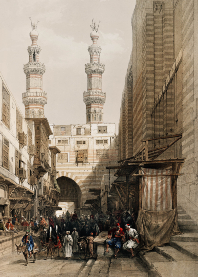 Plakat Bab Zuweyleh w Kairze David Roberts orientalizm