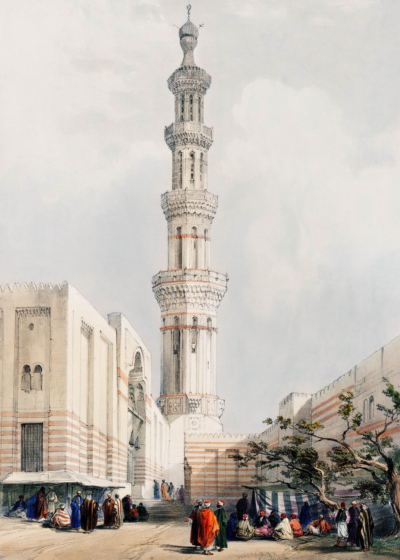 Plakat Minaret meczetu w Kairze David Roberts