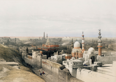 Plakat Kair David Roberts orientalne meczety Egipt