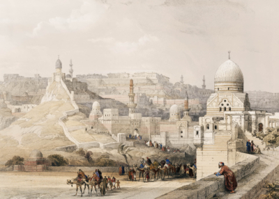 Plakat Panorama Kairu David Roberts orientalizm Egipt