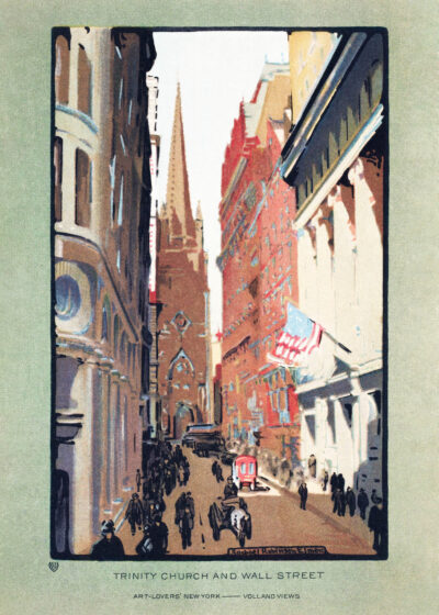 Plakat Trinity Church Wall Street Nowy Jork 1916