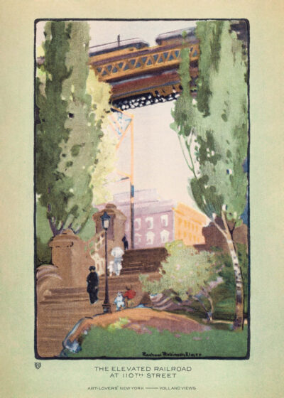 Plakat kolej nadziemna Nowy Jork Rachael Robinson Elmer