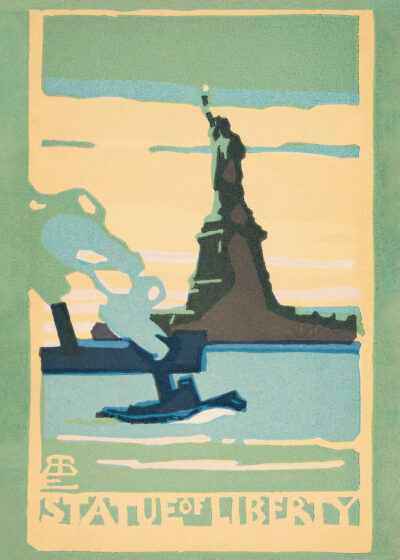 Plakat Statua Wolności Nowy Jork vintage art deco