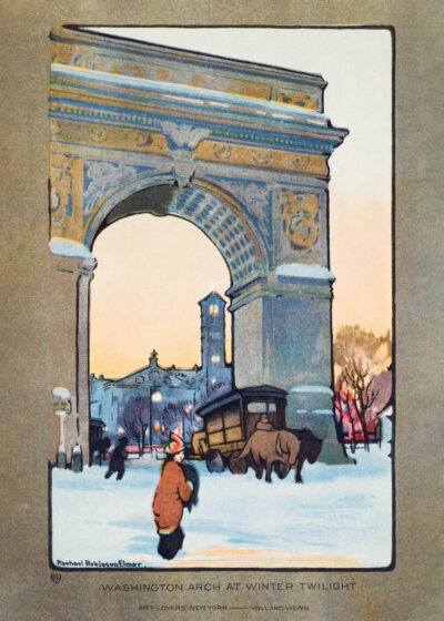 Plakat Washington Arch at Winter Twilight Nowy Jork