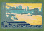 Plakat Brooklyn Bridge Nowy Jork vintage art deco