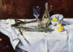 Plakat Martwa natura z łososiem Édouard Manet reprodukcja