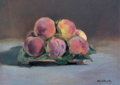 Plakat brzoskwinie Édouard Manet martwa natura vintage