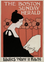 Plakat The Boston Sunday Herald Ethel Reed 1895 secesja