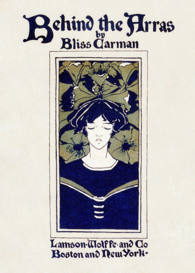 Plakat Ethel Reed Behind the Arras kobieta kwiaty hibiskusa