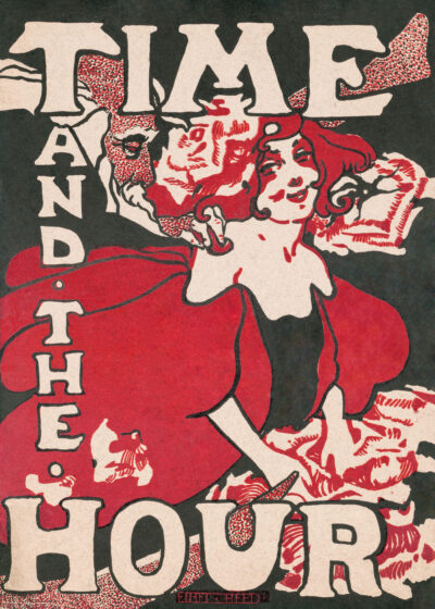 Plakat Art Nouveau Ethel Reed kobieta czerwone włosy