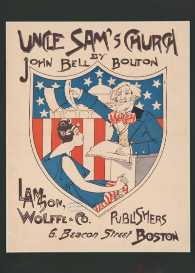 Plakat Uncle Sam's Church Ethel Reed vintage USA