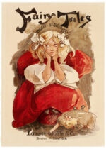 Plakat vintage dziewczyna w czerwonej sukni Ethel Reed