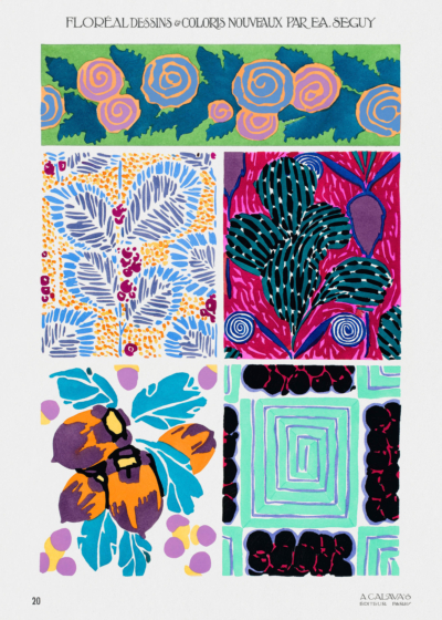 Plakat Art Déco wzór florystyczny E.A. Séguy Floréal