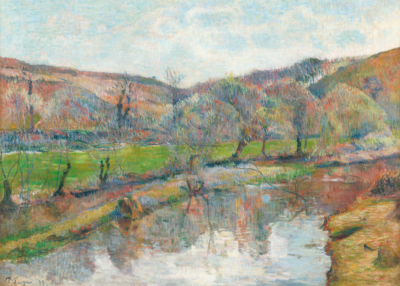 Plakat Paul Gauguin pejzaż bretoński postimpresjonizm