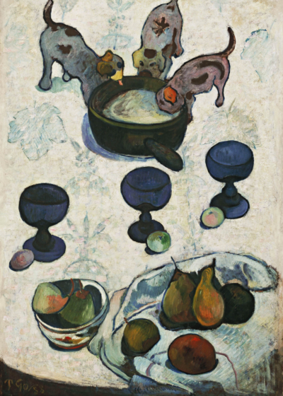 Plakat Paul Gauguin psy z Tahiti postimpresjonizm