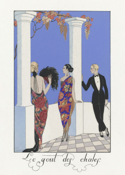Plakat Art Deco George Barbier Le goût des châles 1922