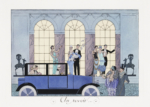 Plakat Art Deco George Barbier elegancka moda lata 20