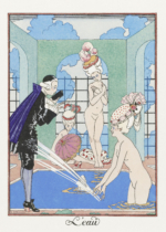 Plakat L'eau George Barbier Art Deco kobieta kąpiel