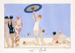 Plakat Eau Lido plaża Art Deco George Barbier 1919