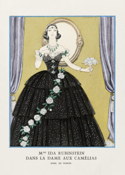 Plakat Ida Rubinstein Dama Kameliowa George Barbier