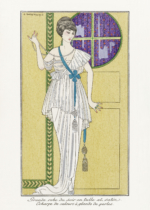 Plakat George Barbier 1913 Art Deco ilustracja moda