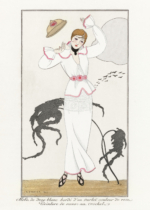 Plakat George Barbier 1912 elegancka dama Art Deco