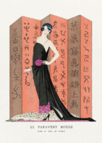 Plakat Art Deco George Barbier Le Paravent Rouge Worth