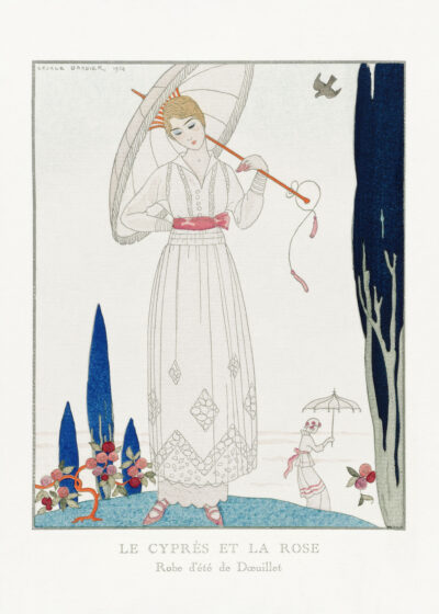 Plakat Le Cyprès et la Rose George Barbier art déco