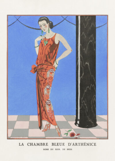 Plakat Art Deco George Barbier Elegancka Dama 1920
