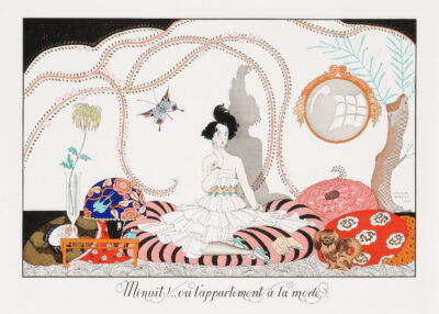 Plakat George Barbier Art Deco Elegancka Dama 1920