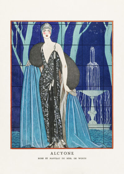 Plakat Alcyone Art Deco George Barbier moda Worth 1920