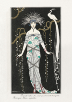 Plakat Art Deco Georges Barbier elegancka dama moda