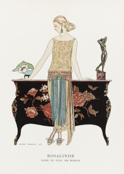 Plakat Art Deco Rosalinde George Barbier 1922 moda